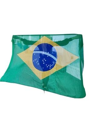 🇧🇷 Brazil Flag Ordem E Progresso Rectangle Sheer Lightweight Scarf 72" x 45”